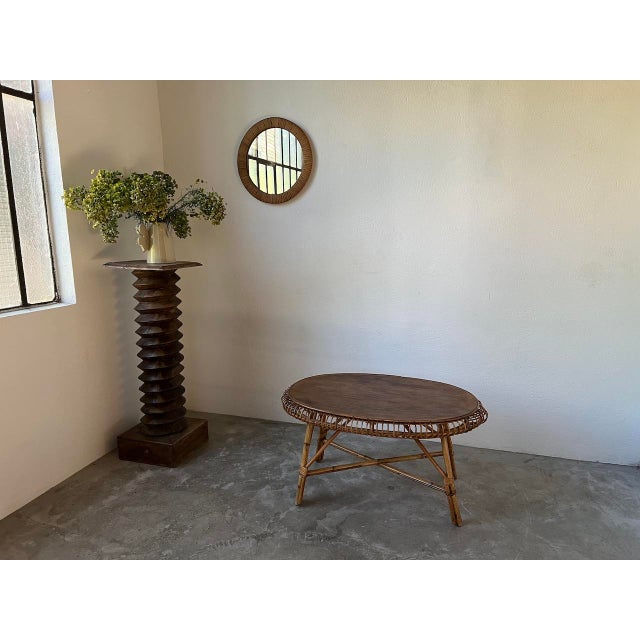 Rattan Coffee Table from DLG Jeanine Abraham, 1950s For Sale - Image 13 of 13