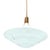 Late 1980s Streamlined inspired Memphis sky art blue glass pendant chandelier with glass. Features a beautifully...