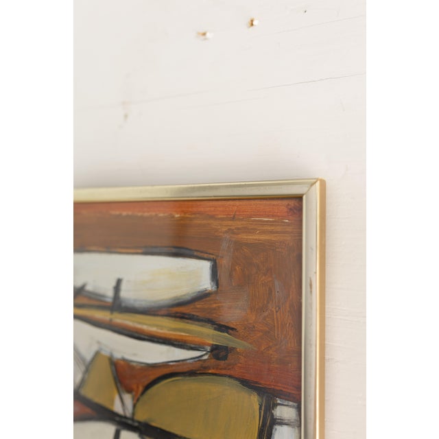 Mid 20th Century Vintage Abstract Painting, Framed From England For Sale - Image 5 of 7