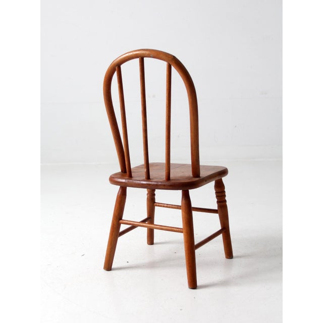 Vintage Early American Style Child's Chair For Sale - Image 10 of 13