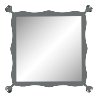 Fleur Home Carnival Iko Iko Square Mirror in Gunmetal, 39x39 For Sale