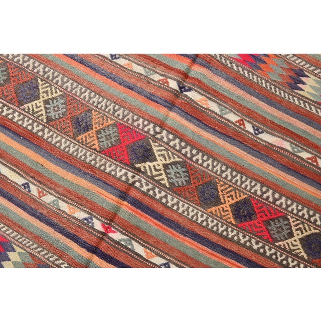 Vintage Turkish Kilim Rug For Sale - Image 6 of 11