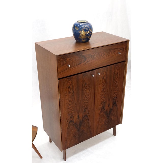 Danish Mid Century Modern Rosewood Two Door 9 Drawers Chest Dresser Credenza MINT and Stunning!