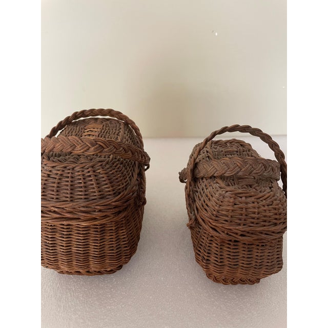Miniature Baskets, 1890s, Set of 2 For Sale - Image 4 of 7