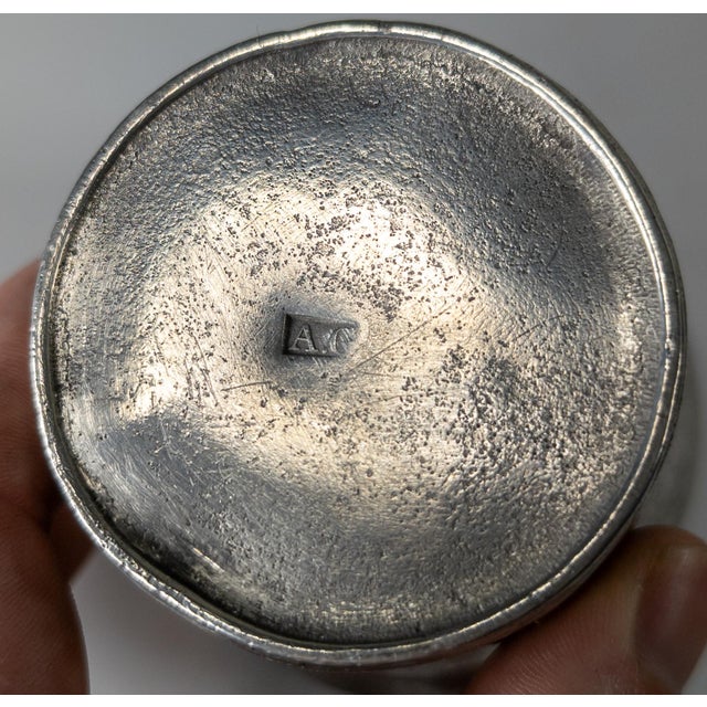 Gray 18th or 19th Century Early American Pewter Beaker With Makers Mark For Sale - Image 8 of 8