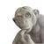 Mid-Century Modern Vintage Italian Glazed Terracotta Monkey Sculpture in Contemplative Pose For Sale - Image 3 of 12