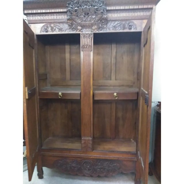 Late 19th Century Antique French Normandy Armoire For Sale - Image 5 of 10