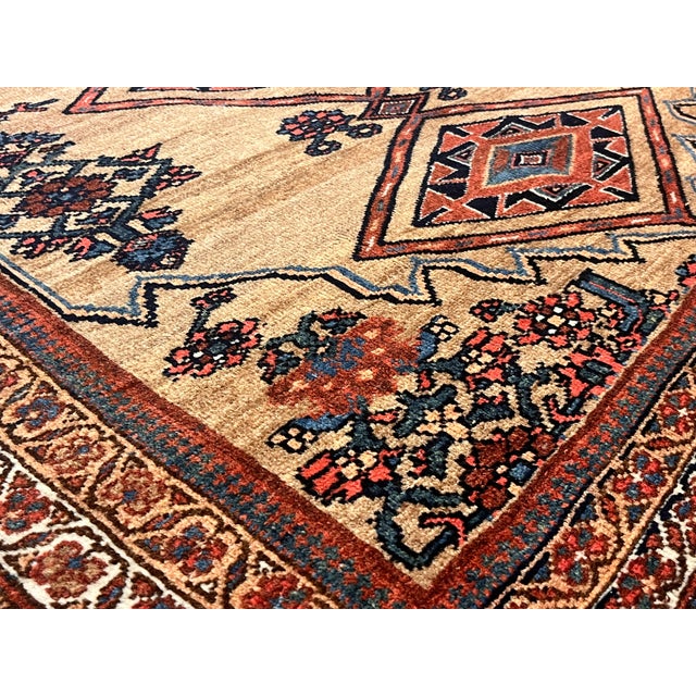 Textile Antique Kurdish Bidjar Rug 4'1" X 5’11" For Sale - Image 7 of 9