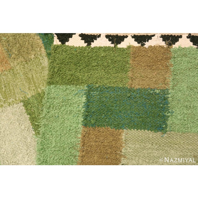 Green Nazmiyal Collection Vintage Geometric Swedish Rug by Ingrid Hellman Knafve For Sale - Image 8 of 8