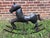 Vintage Handcrafted Hammered Metal Rocking Horse Sculpture For Sale - Image 15 of 18