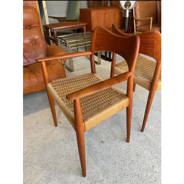 Danish Dining Carver Chairs by Arne Hovmand Olsen for Mogens Kold, Set of 2 For Sale - Image 10 of 18