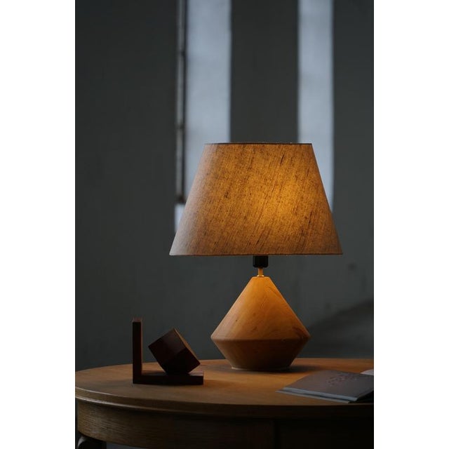 Danish Modern Sculptural Wooden Table Lamp from Kirk, 1980s For Sale - Image 6 of 18