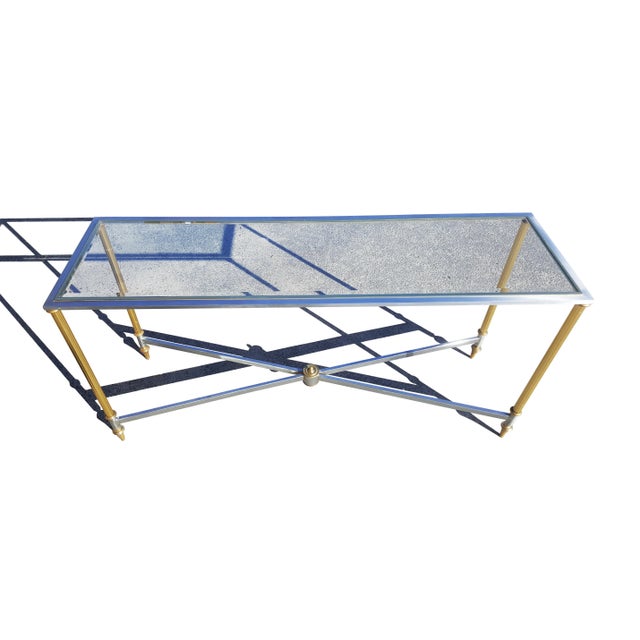 A Neo Classical Hollywood Regency in the Manner of Maison Jansen Console Table For Sale In Charlotte - Image 6 of 7