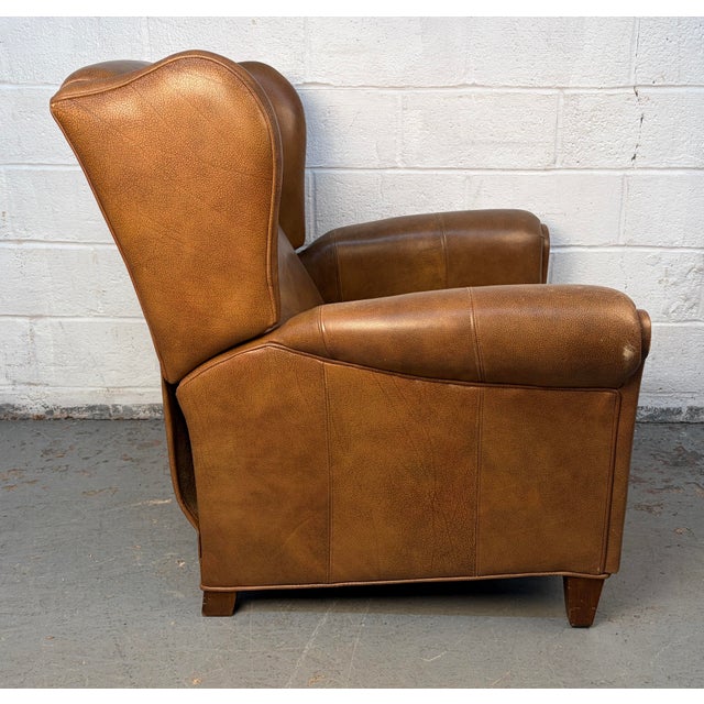 Mid-Century Modern Late 20th Century Wing-Backed Reclining Lounge Chair For Sale - Image 3 of 14