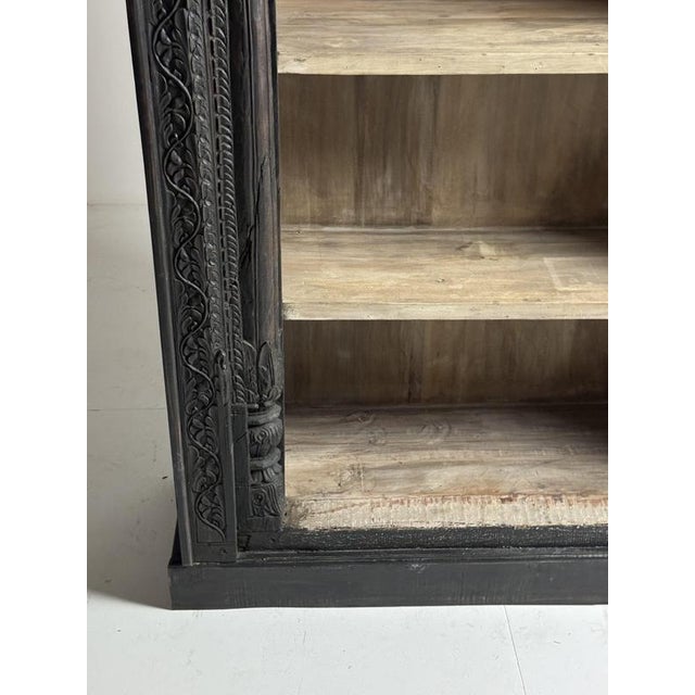 Wood Large Indian Bookcase in Wood For Sale - Image 7 of 18
