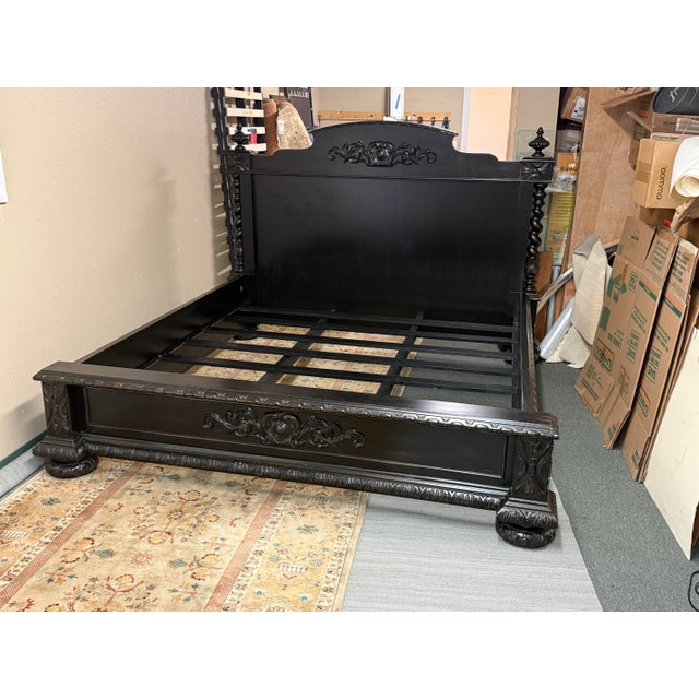 Design Plus Gallery presents an Eastern King French Empire Bed Frame from Restoration Hardware. This bed has an antique...