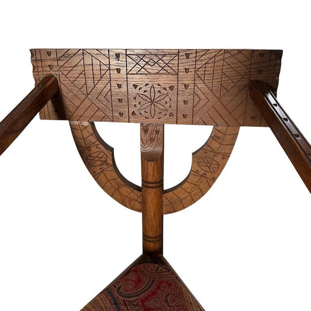 1930s Swedish Monk Chair, Scandinavian Corner Chair, Folk Art Furniture For Sale - Image 6 of 10