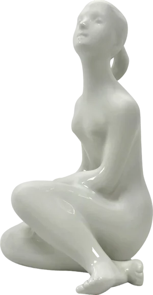 Nude Statue by J. Černoch for Royal Dux Bohemia, 1960s