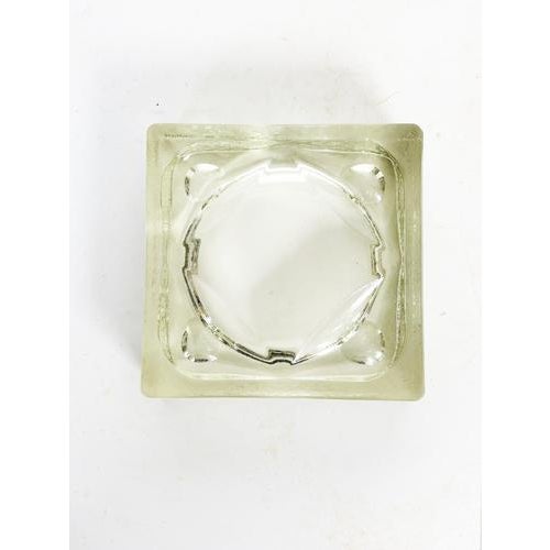 Gold Art Deco Square Ashtray in Saint-Gobain Glass, France, 1940s For Sale - Image 8 of 10