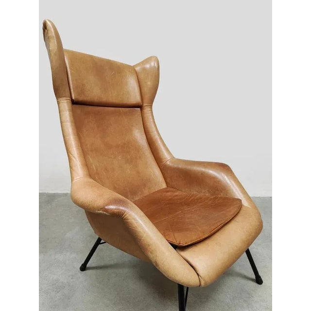 Vintage Czech Wingback Lounge Chair by Miroslav Navratil, 1960s For Sale - Image 3 of 8