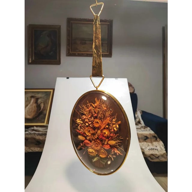 1970s Flowers Behind Convex Glass, 1960s-1970s For Sale - Image 5 of 9