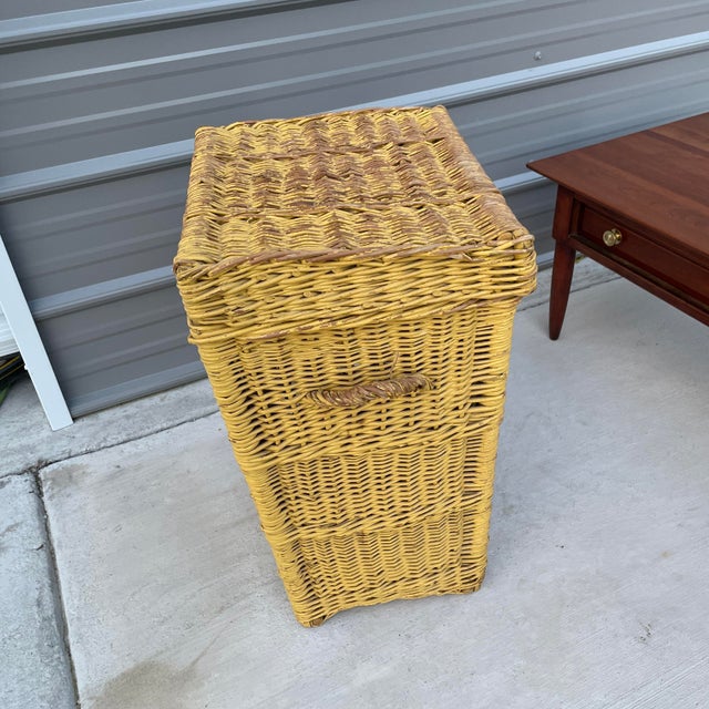 Antique Wicker Hamper For Sale In Columbia, SC - Image 6 of 8