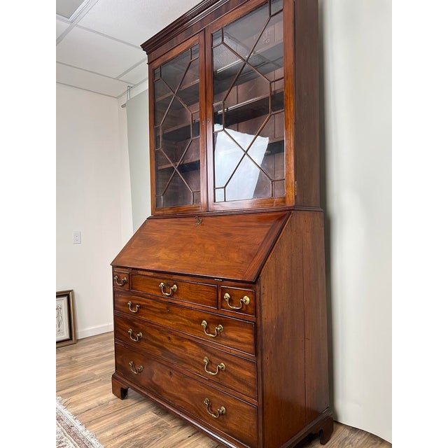 Antique George III Secretary With Bookcase C. Late 18th Century For Sale - Image 4 of 9