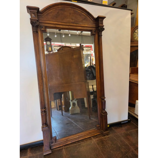 Mid 19th Century American Victorian Pier Mirror Walnut 1860s Very Tall For Sale - Image 5 of 7