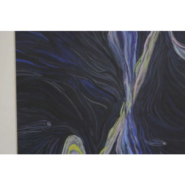 Little Black and Purple Impressionist Style Watercolor by Andrea LaHue For Sale - Image 4 of 7