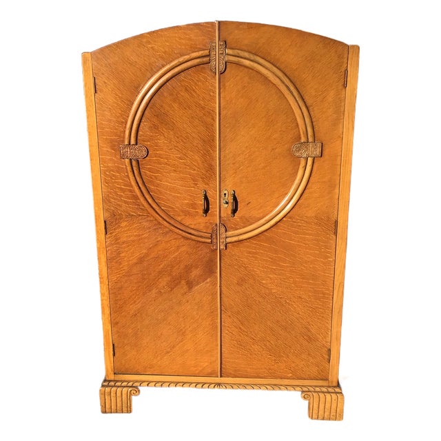 Vintage Circa 1930's Deco Wardrobe For Sale
