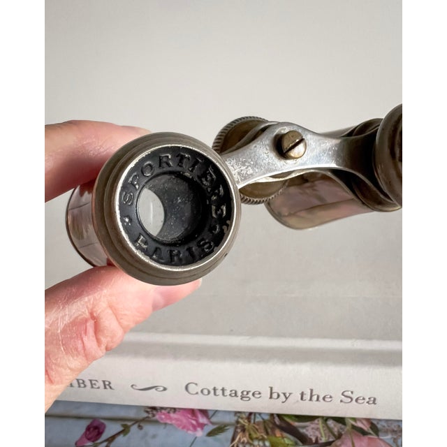 Early 20th Century French Sportiere Mother-of-Pearl Opera Glasses, Paris For Sale - Image 9 of 11