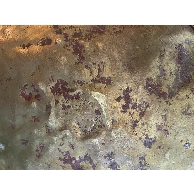 Antique Late 19th Century Brass & Iron Pail or Bucket Signed Hw Hayden the Waterbury Brass Co. For Sale - Image 12 of 13