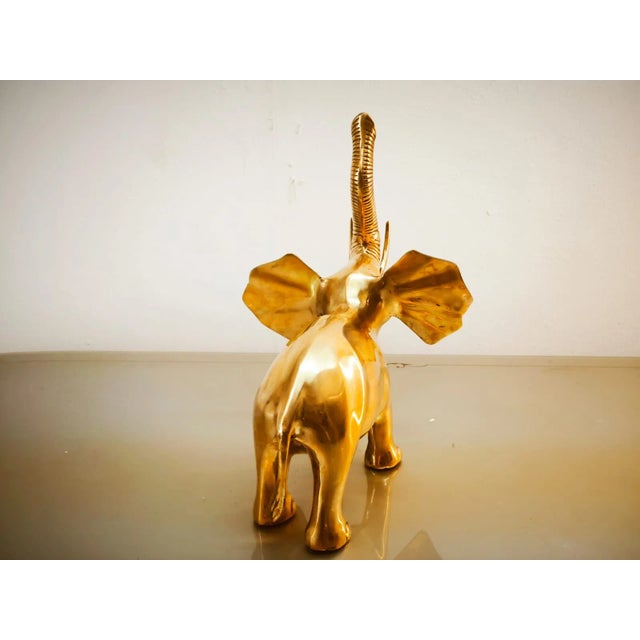 Vintage Gold Brass Elephant, in Very Good conditions. Designed 1960 to 1969