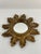 Mid-Century Modern Vintage 1960s Petite 8.5" Acanthus Leaf Sunburst Wall Mirror For Sale - Image 3 of 16