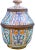 Turquoise Moroccan Ceramic Lidded Bowl With Arabesque For Sale - Image 8 of 12