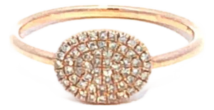 Gorgeous 14k Yellow Rosie Yellow Gold Oval Natural Diamond Cluster Ring Size 7