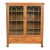 R. J. Horner Style Antique American Empire Carved Tiger Oak Double Bookcase Cabinet With Leaded Glass Doors, Circa 1890s For Sale