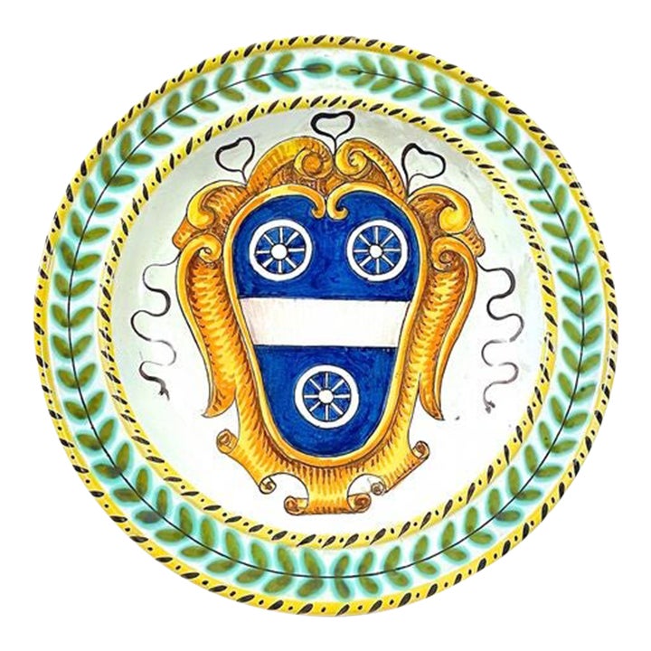 Vintage Italian Shield Crest Plate | Chairish