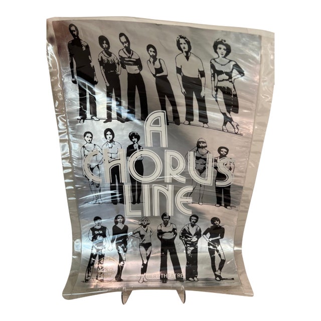 A Chorus Line Broadway Poster Shubert Theatre Foil First Edition For Sale