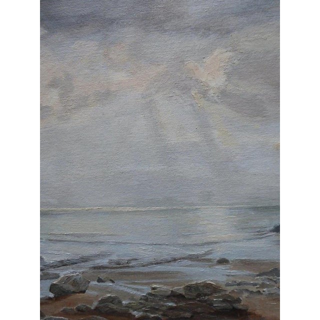 1970s P. Campbell, Impressionist Marine of Beachy Head, 1979, Oil Painting For Sale - Image 5 of 14