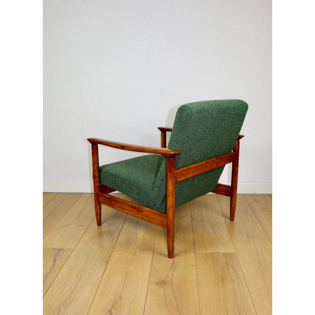 GFM-142 Armchair in Green Boucle from Edmund Homa, 1970s For Sale - Image 9 of 11