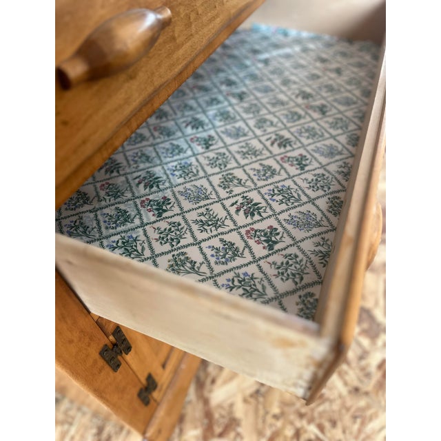 Early 21st Century Vintage Maple Drop Leaf-Sideboard Credenza Bar For Sale - Image 5 of 13