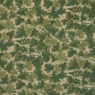 Schumacher Edinburgh Vine Fabric In Moss For Sale