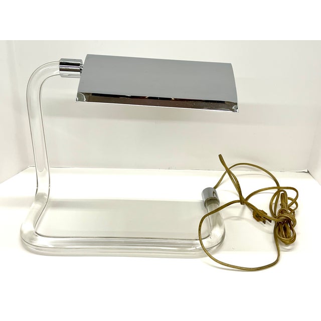 1960s Mid Century Modern Peter Hamburger Crylicord Desk Lamp for George Kovacs of Knoll International $1800 A true...