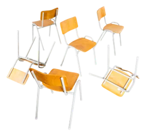 University Stacking Dining Chairs, 1970s, Set of 6