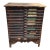 Antique Typesetter Case With 12 Typesetter Trays For Sale