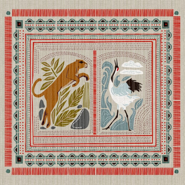 18" Outdoor Pillow - Polyester Insert in Fauna Multi Eng - is durable and water resistant for any weather. Spot Clean Only