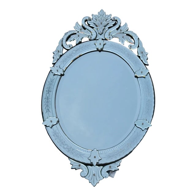 Large Venetian Mirror in the Shape of a 19th Century Medallion For Sale
