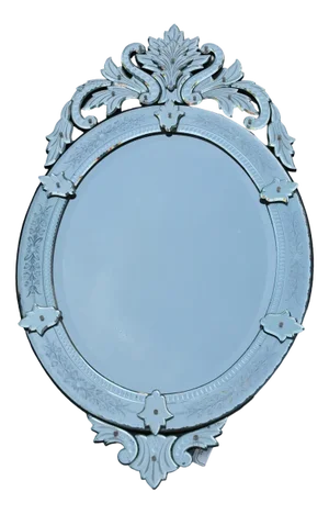 Large Venetian Mirror in the Shape of a 19th Century Medallion