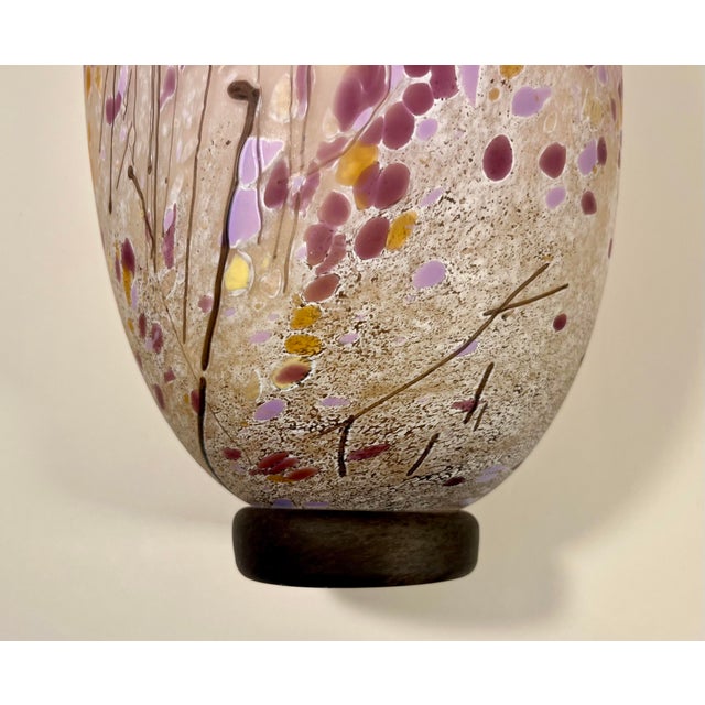 2018 Eric Bladholm Signed Satin Art Glass Vase 16” H For Sale In Los Angeles - Image 6 of 9